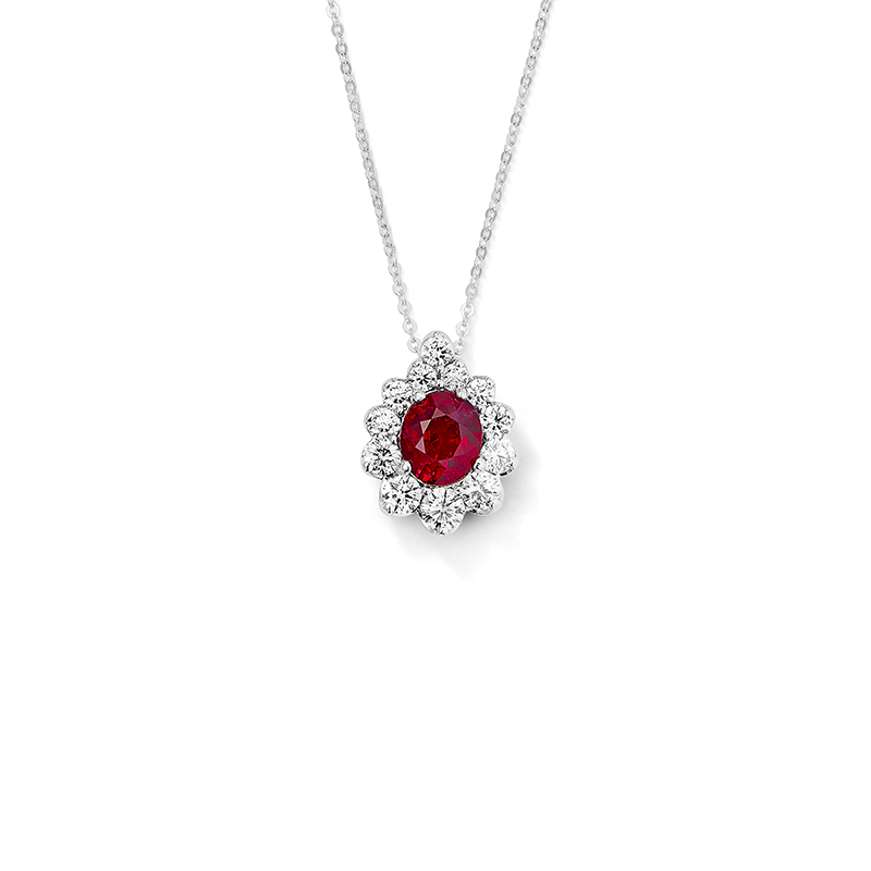 Oval Ruby Pendant