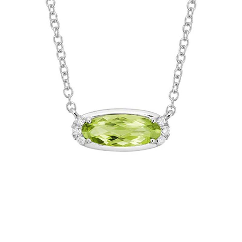 Peridot East West Necklace