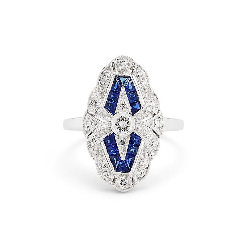 Vintage Inspired Sapphire Ring