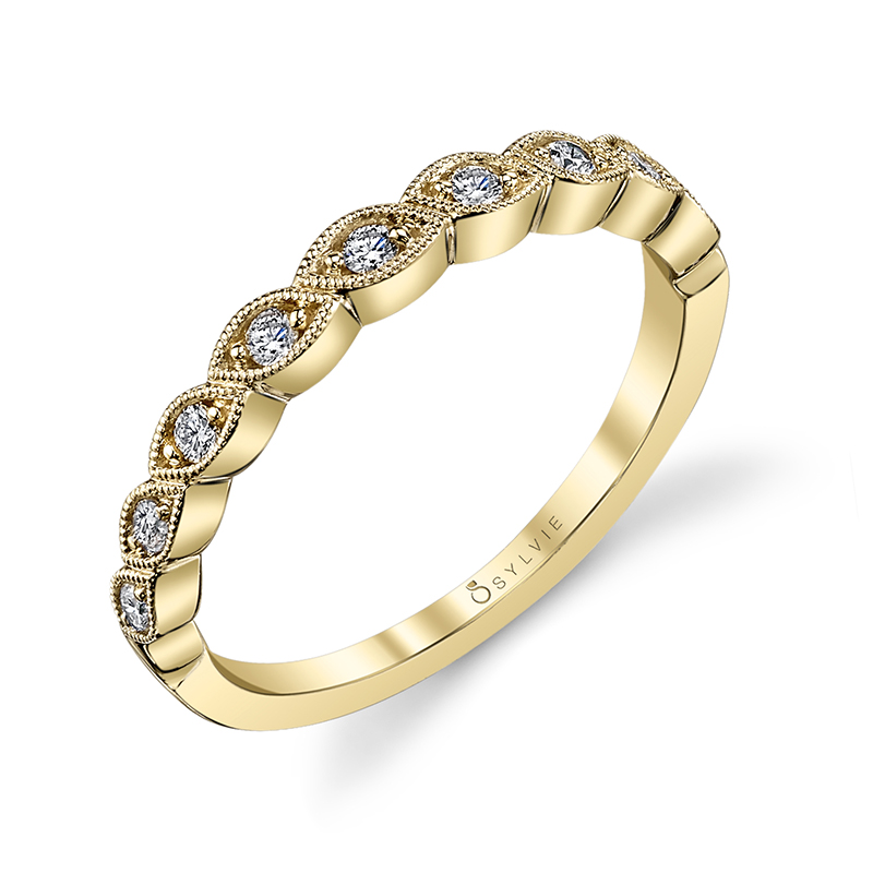 Oblique Marquise Stackable Band