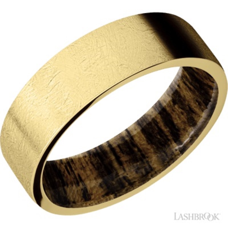 14k Gold and Wood Band