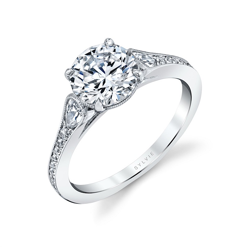 Sylvie Esmeralda Engagement Ring