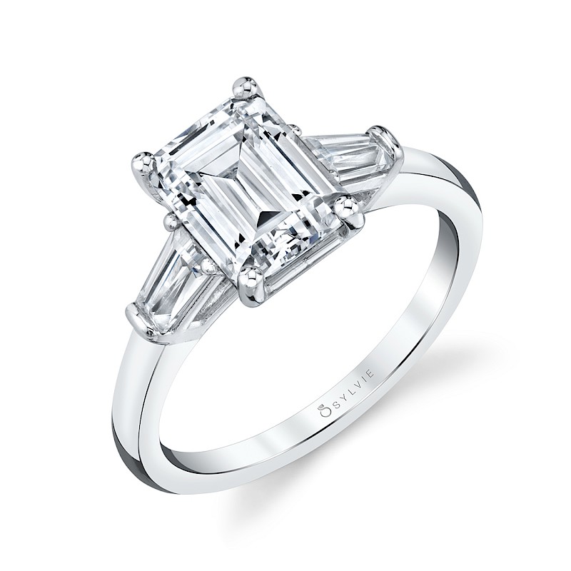 Sylvie Nicolette Emerald Engagement Ring